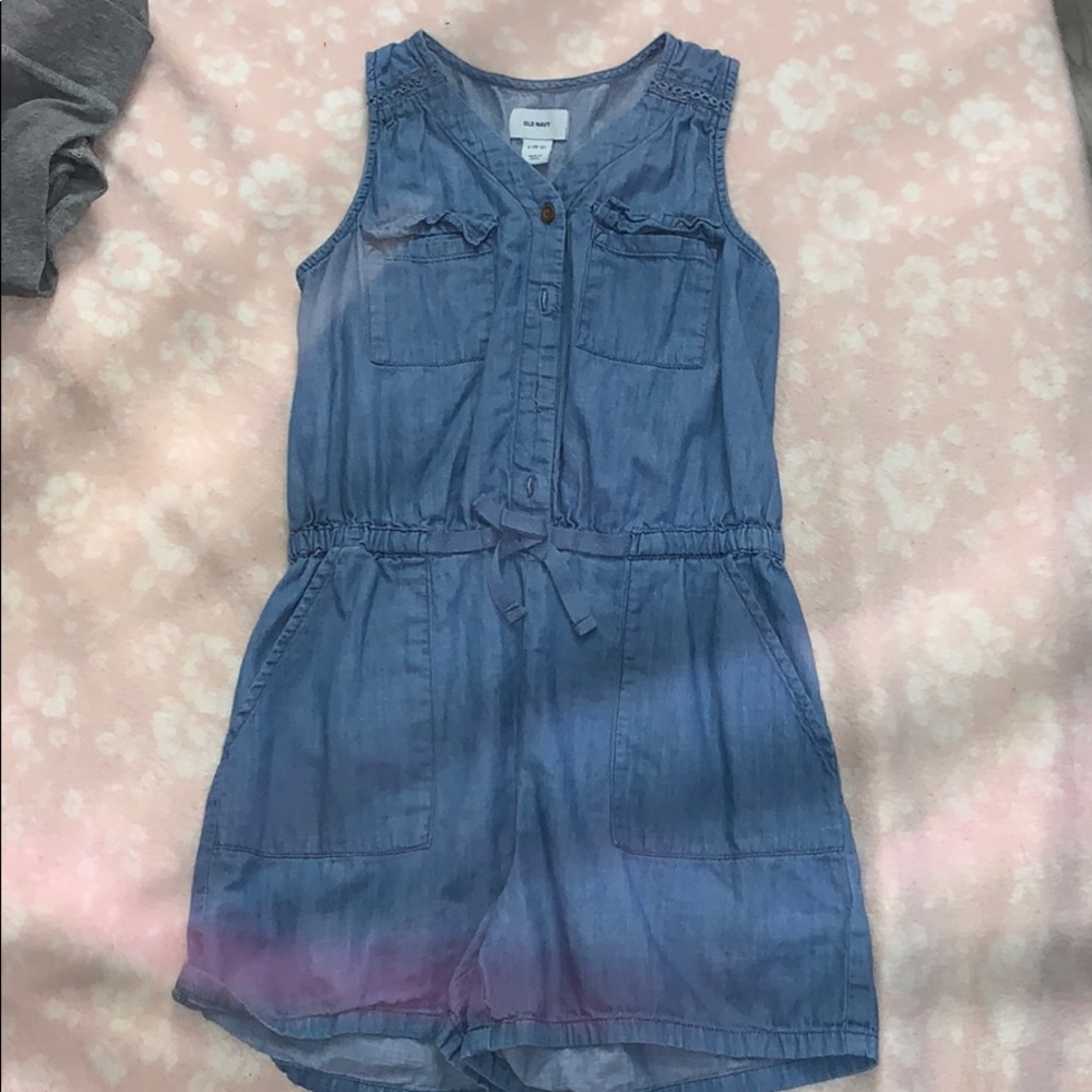 Jean romper. kids 10-12. perfect condition.